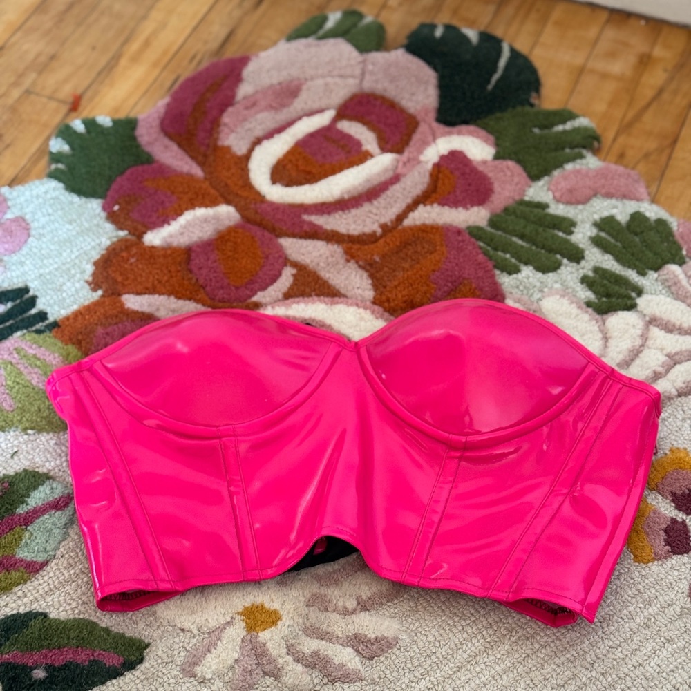 Vibrant Pink Bustier Top